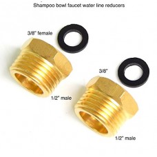 Shampoo Bowl Faucet Brass Water Line Reducers Plumbing Parts 1/2" to 3/8" Inches - B07FRNRND9